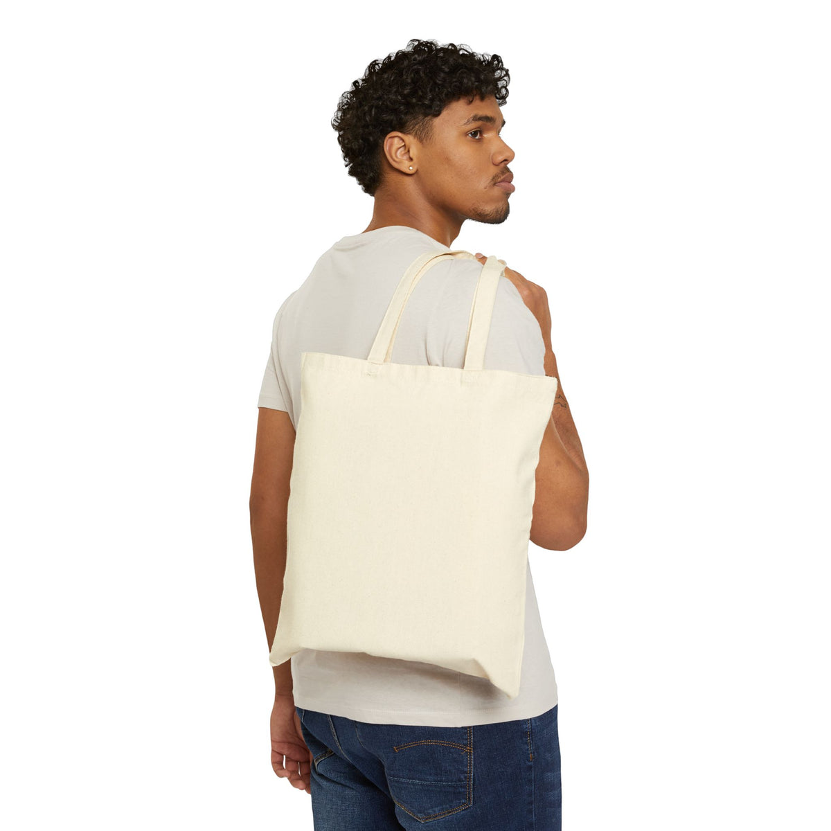 Sea Turtle & Coral Canvas Tote — Eco Beach Bag with “Let It Drift” Watercolor Design