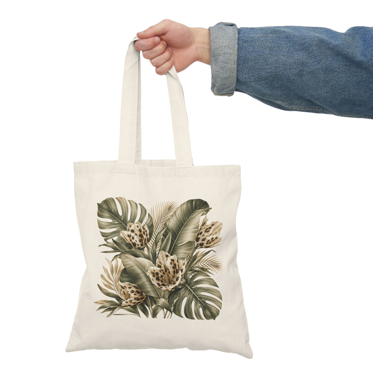 Tropical Tulip Print Tote Bag