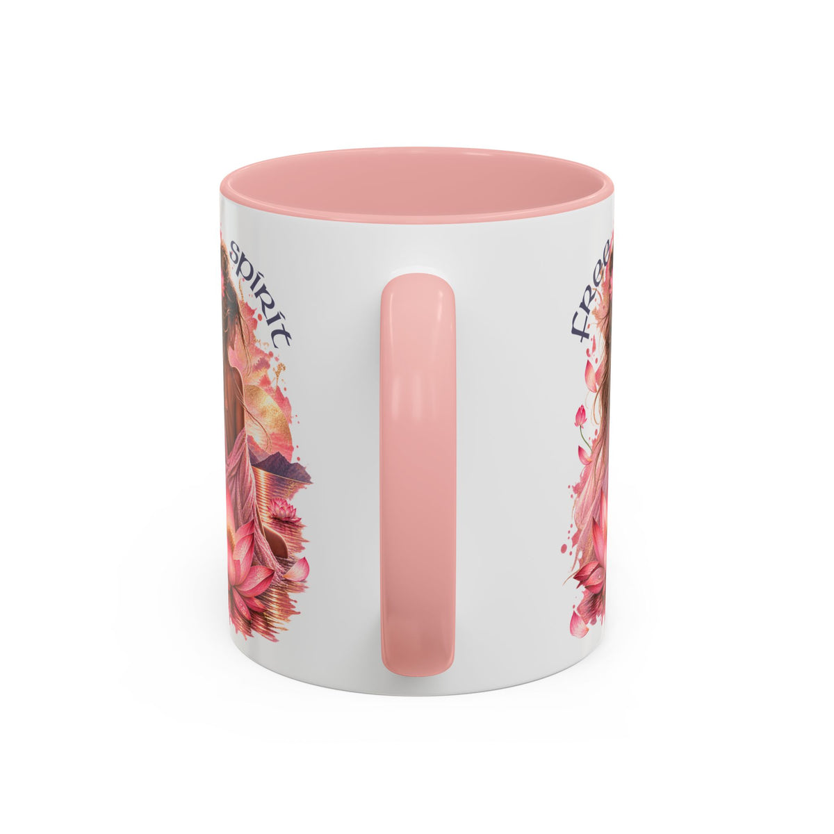 Free Spirit Floral Accent Coffee Mug – Lotus Boho 11/15oz