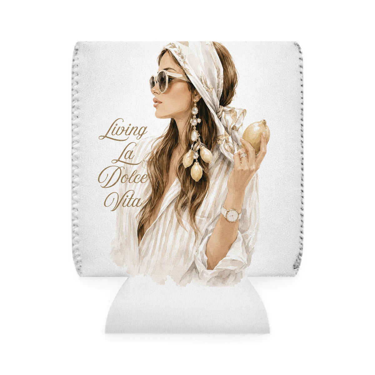 Can Cooler Sleeve - "Living La Dolce Vita"