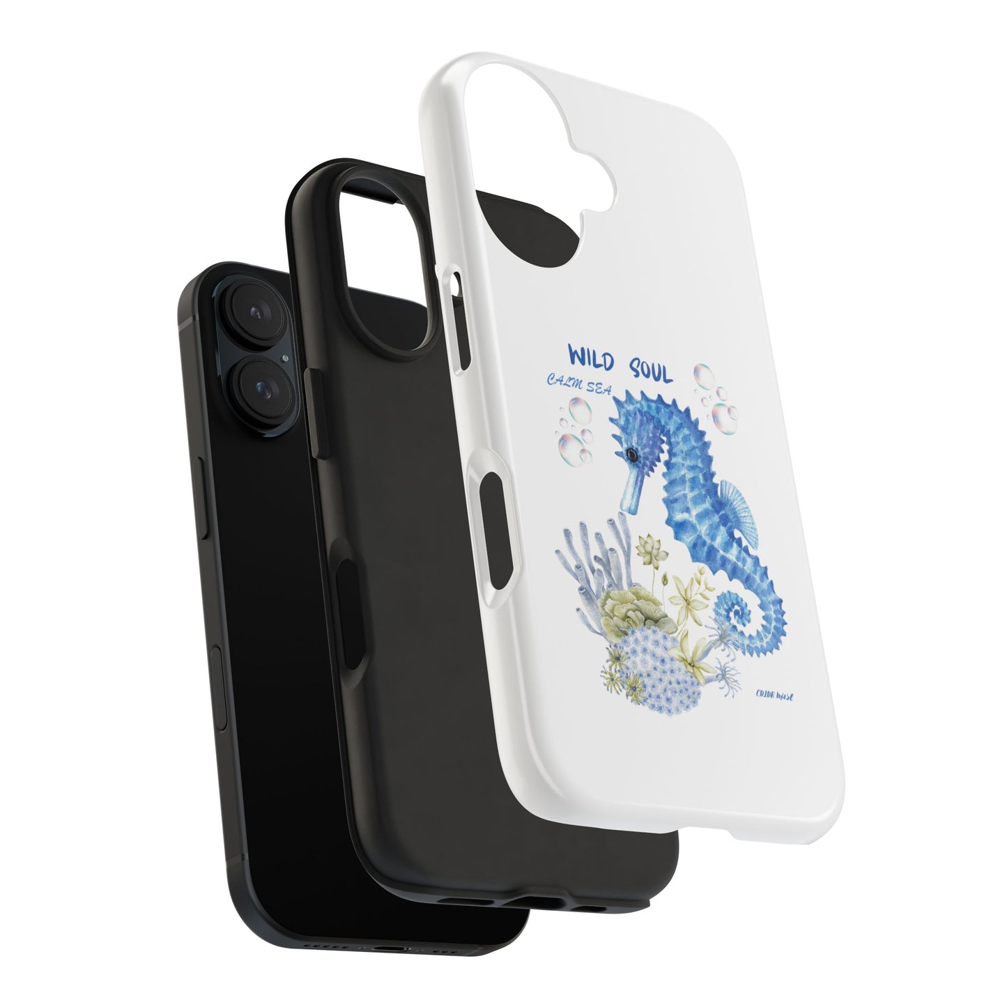 Seahorse 'Wild Soul' Tough Phone Case — Blue Ocean Protective Cover