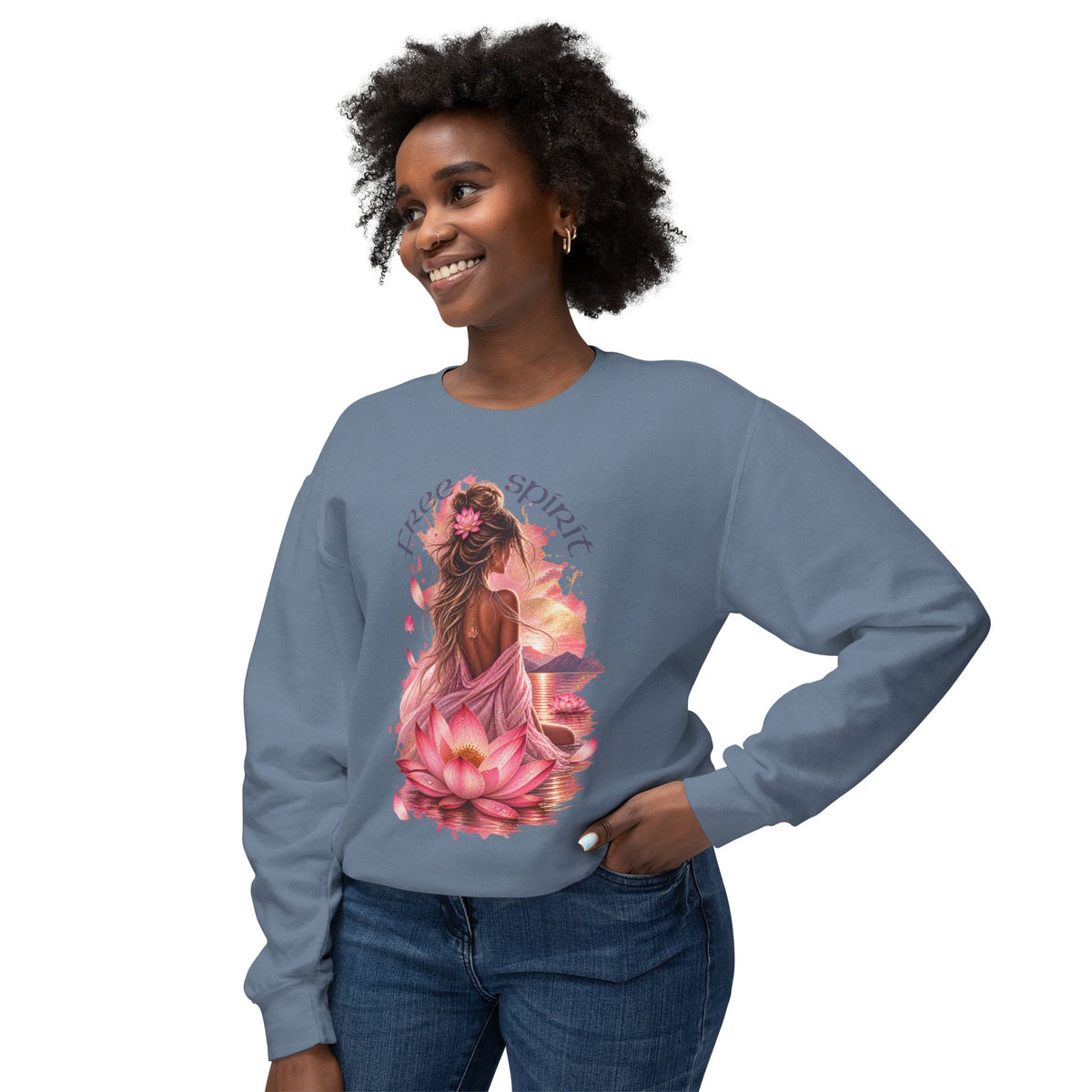 Free spirit - Unisex Lightweight Crewneck Sweatshirt