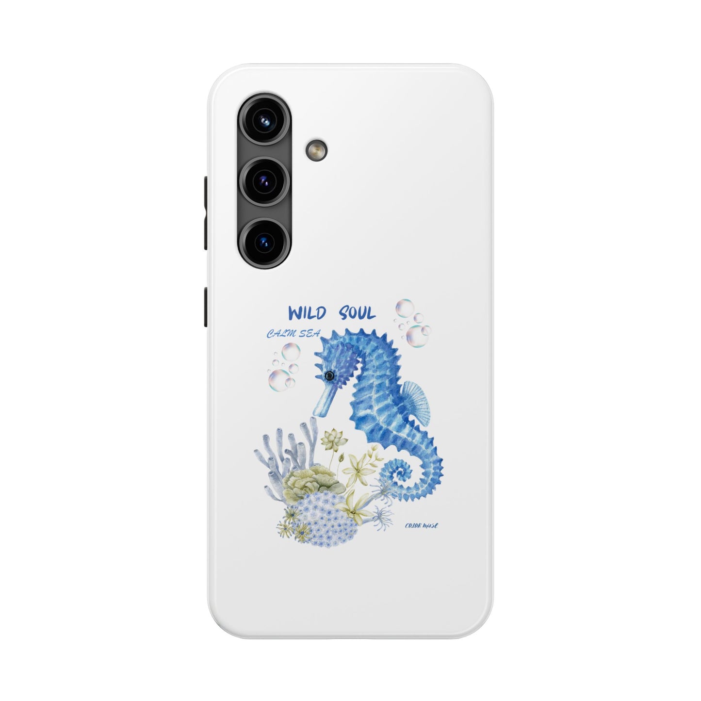 Seahorse 'Wild Soul' Tough Phone Case — Blue Ocean Protective Cover