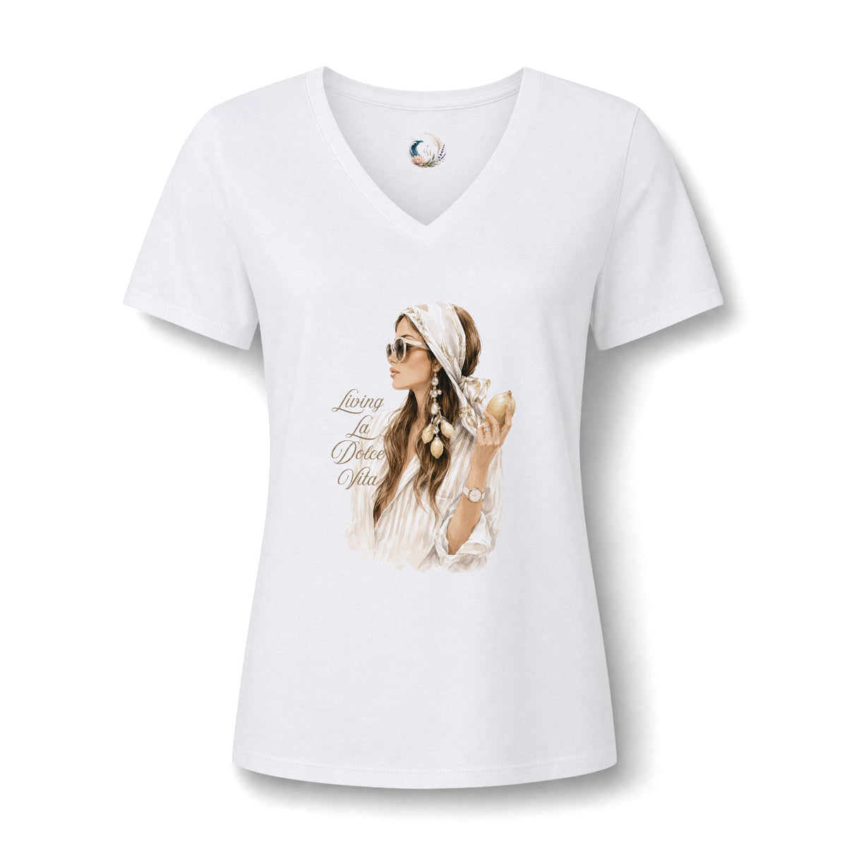 Boho Beach Woman V-Neck Tee