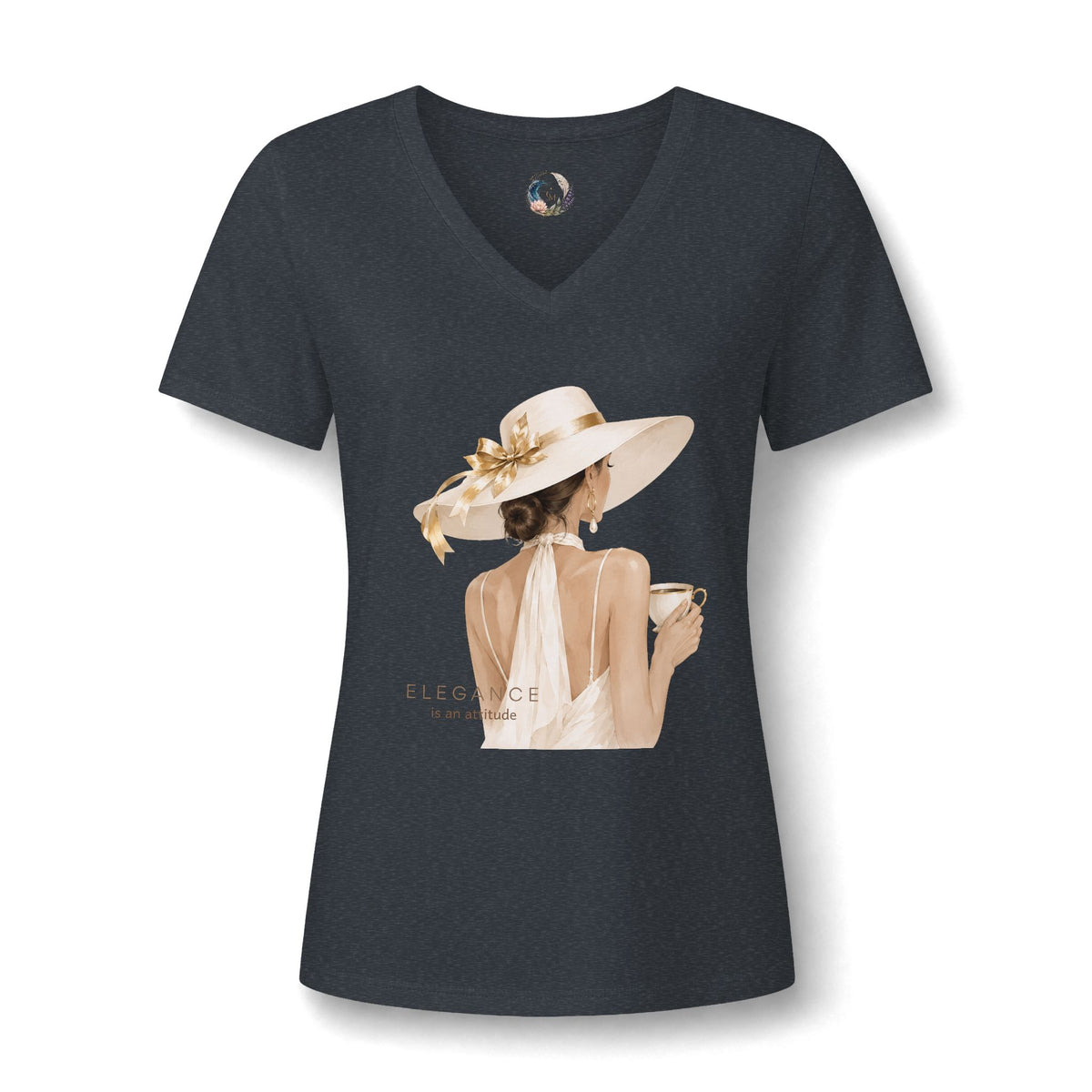 Women's Relaxed Heather CVC V-Neck Tee