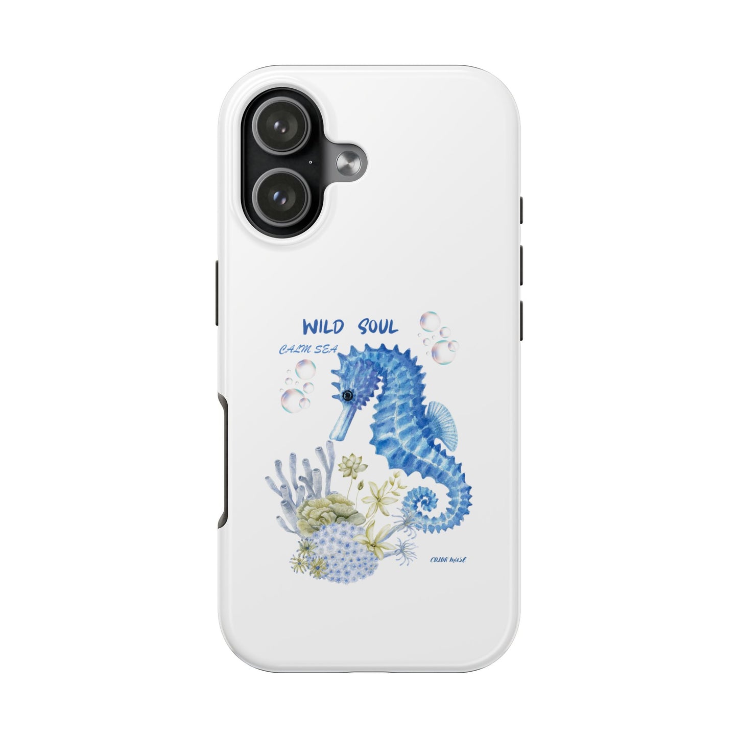 Seahorse 'Wild Soul' Tough Phone Case — Blue Ocean Protective Cover
