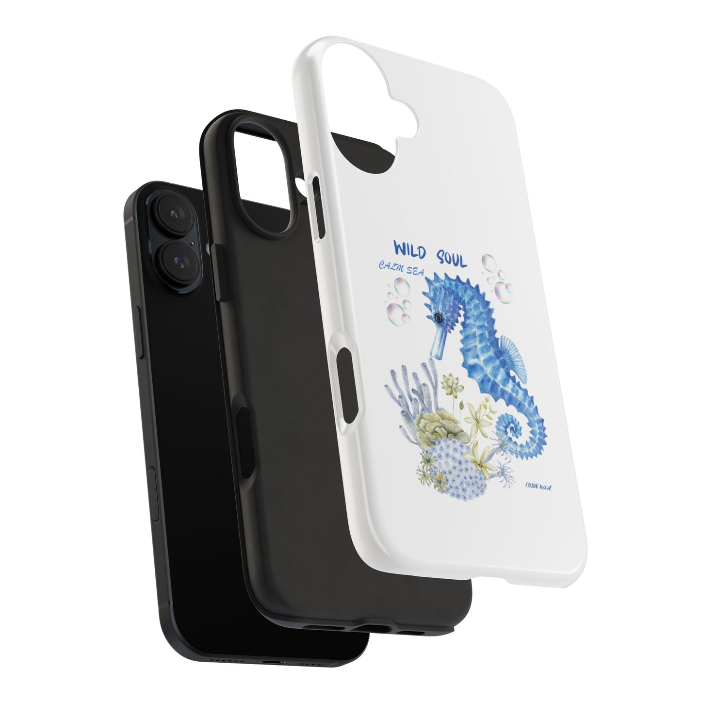 Seahorse 'Wild Soul' Tough Phone Case — Blue Ocean Protective Cover