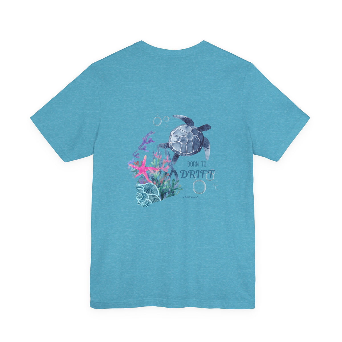 Sea Turtle Graphic Tee – "Born to Drift" Ocean Vibes T‑Shirt