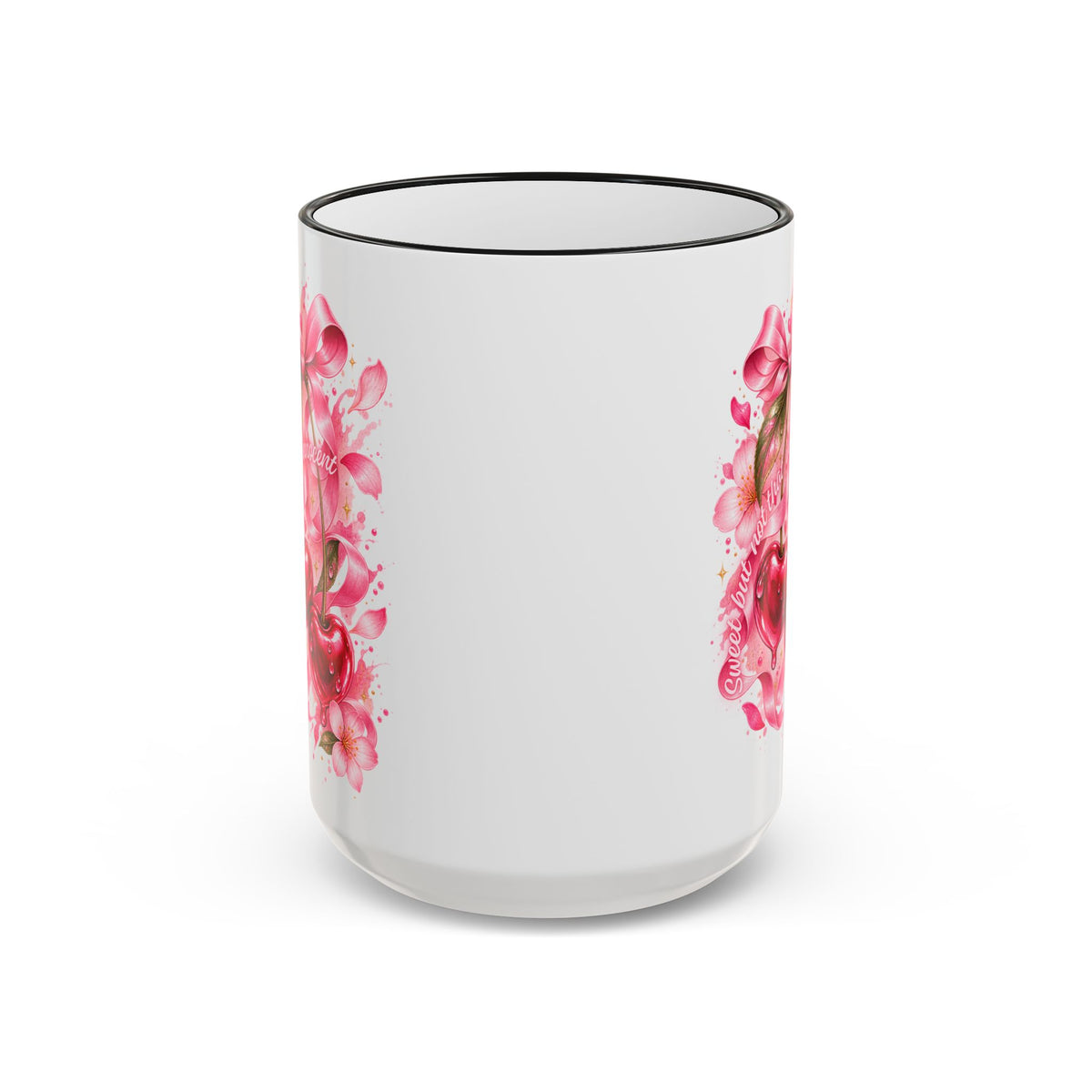 Floral Watercolor Blossom Accent Rim Mug (11oz & 15oz)