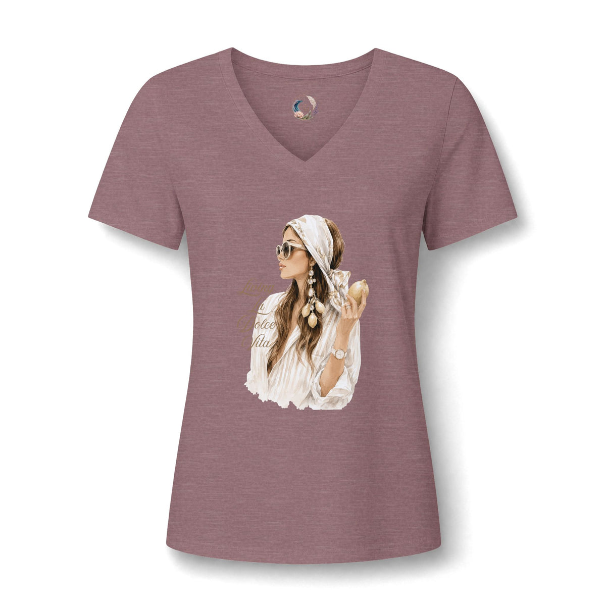 Boho Beach Woman V-Neck Tee