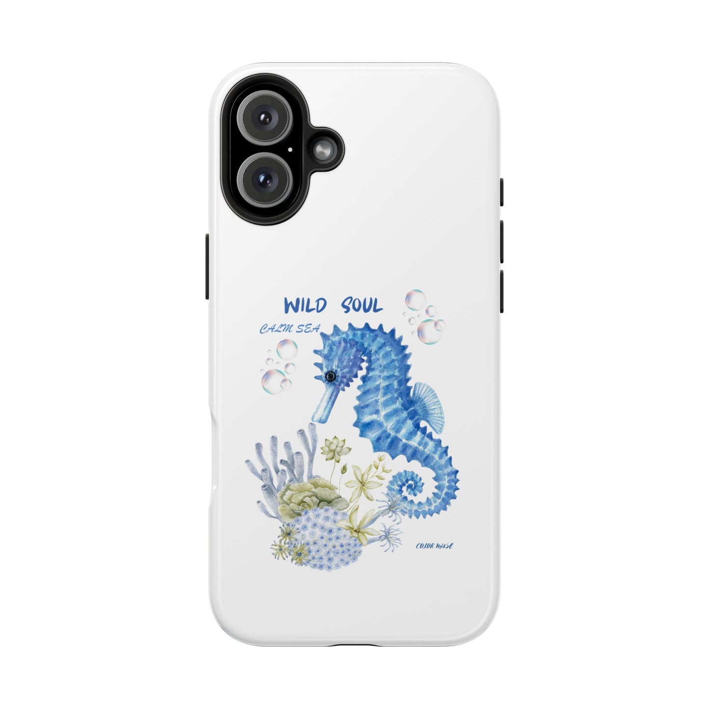 Seahorse 'Wild Soul' Tough Phone Case — Blue Ocean Protective Cover