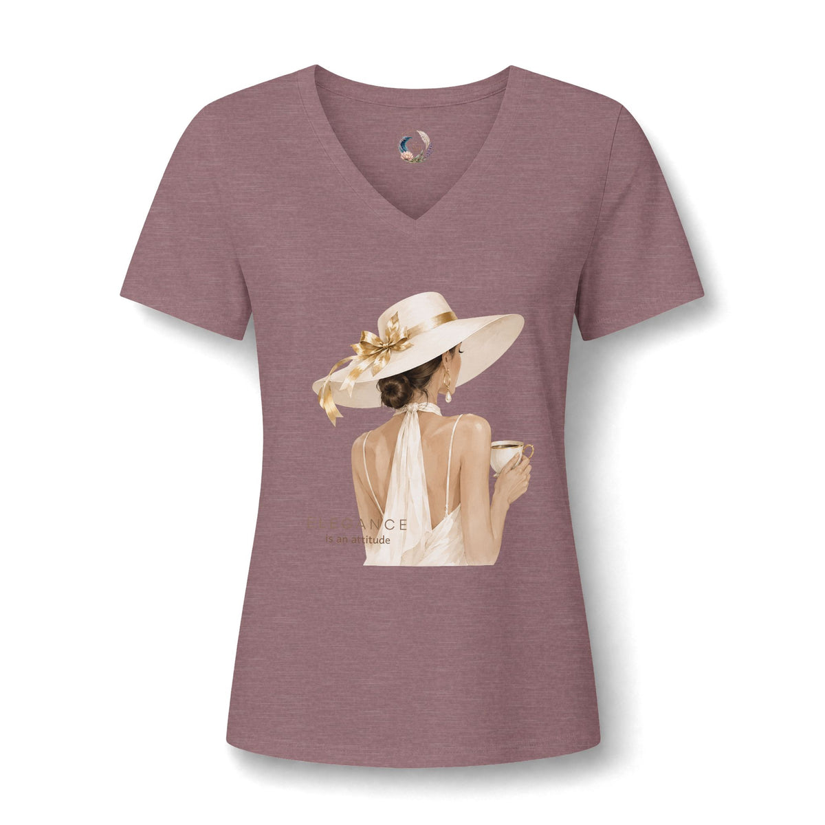 Women's Relaxed Heather CVC V-Neck Tee