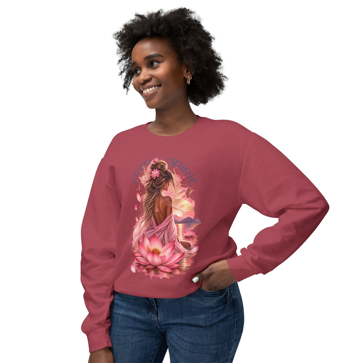 Free spirit - Unisex Lightweight Crewneck Sweatshirt