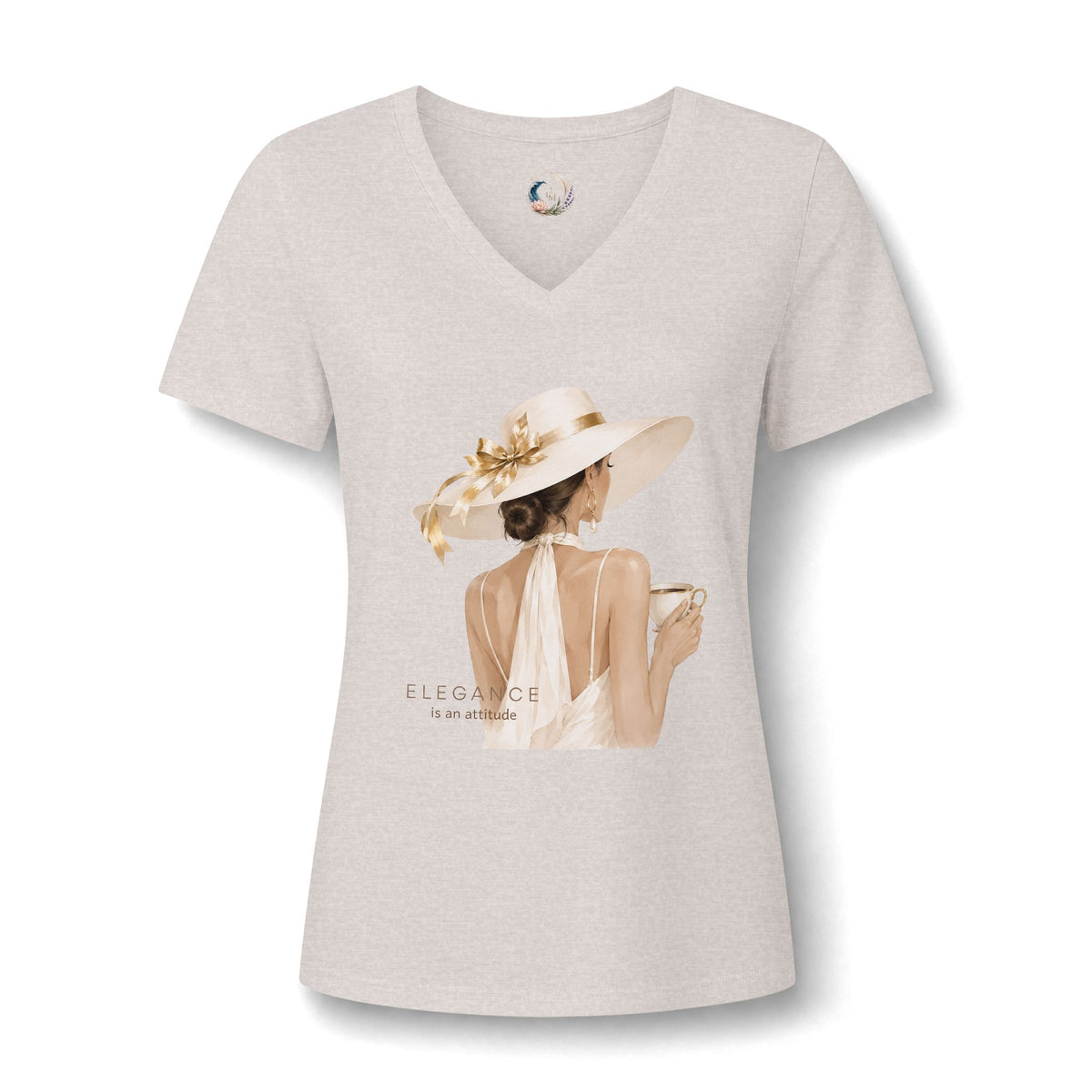Women's Relaxed Heather CVC V-Neck Tee