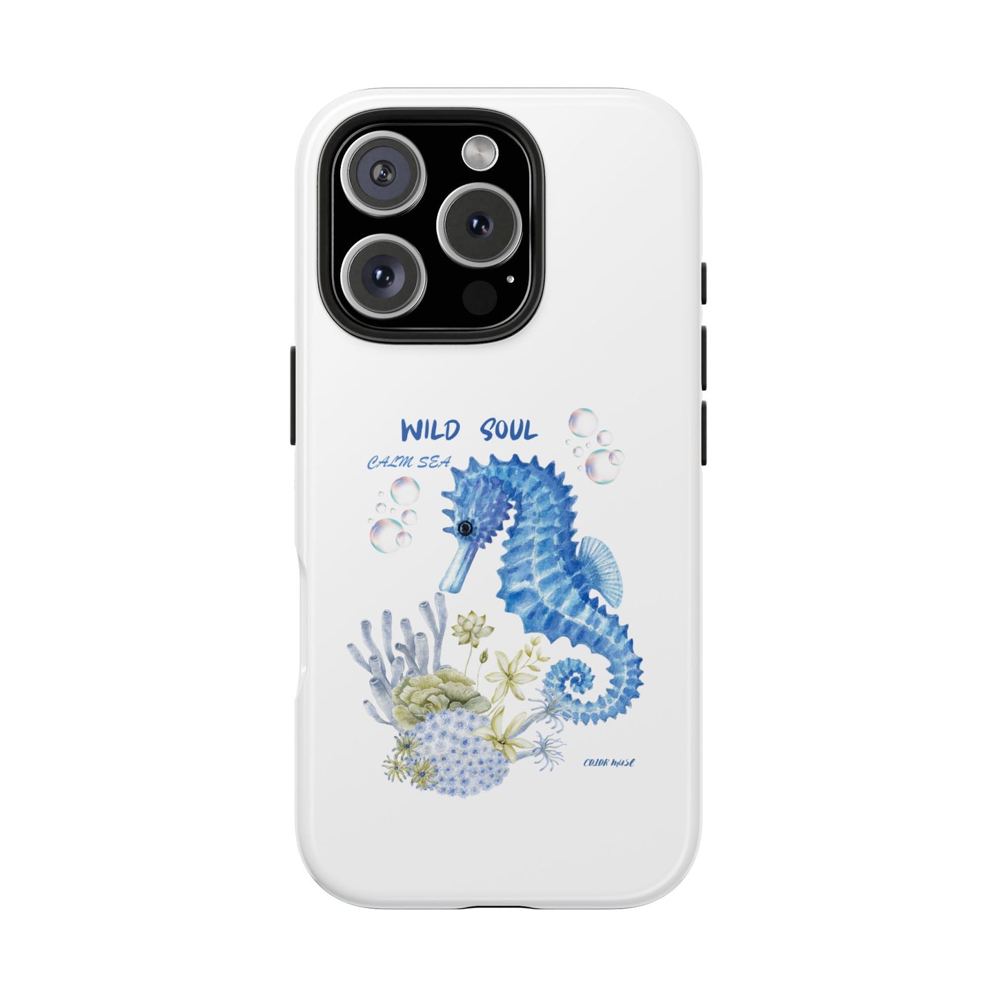 Seahorse 'Wild Soul' Tough Phone Case — Blue Ocean Protective Cover