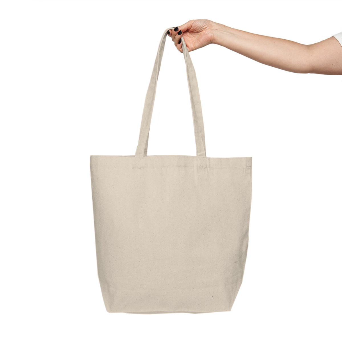 Canvas Tote — 'Beauty Grows in Quiet Waters' Floral Sea Life Market Bag