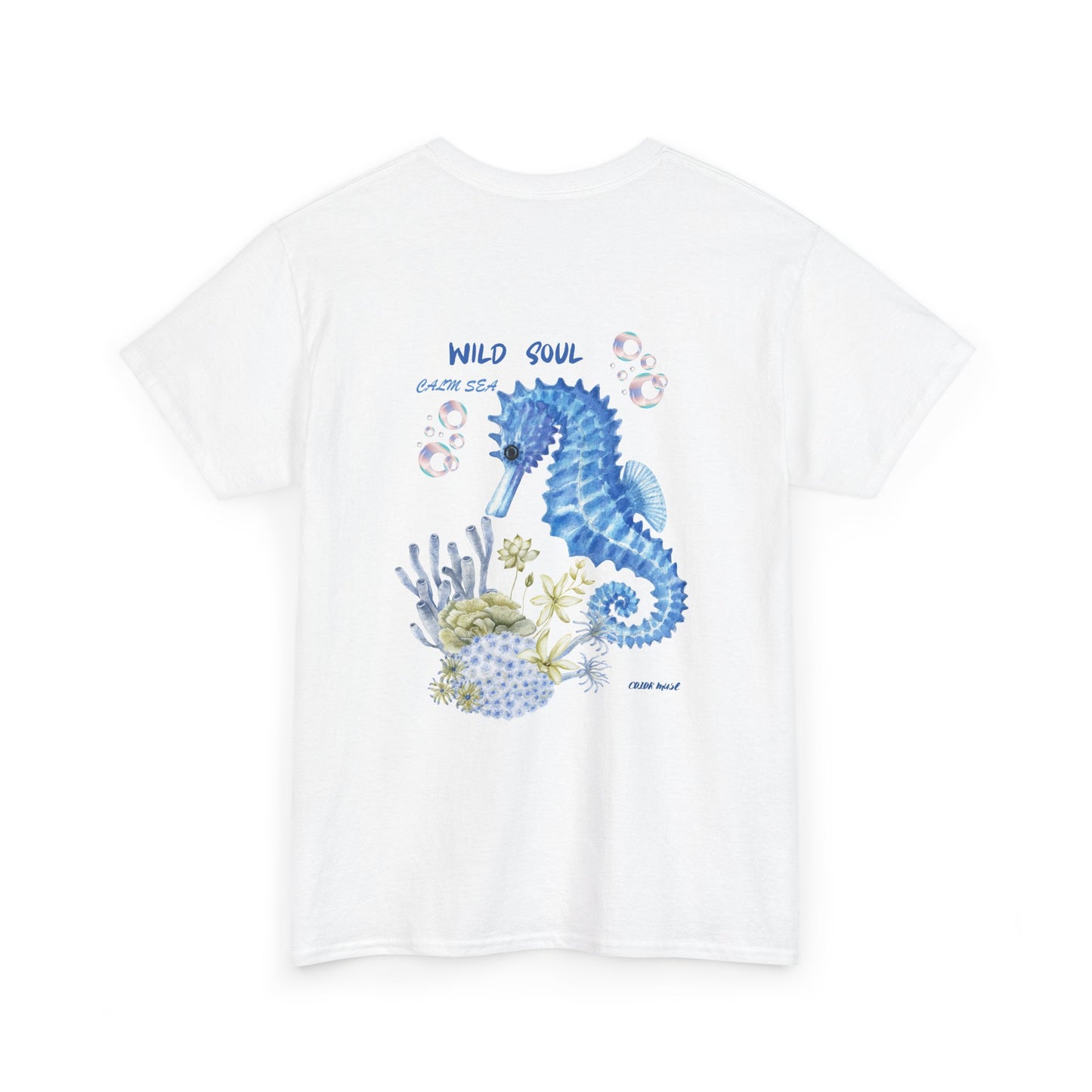 Seahorse Wild Soul T-Shirt — Blue Ocean Graphic Tee