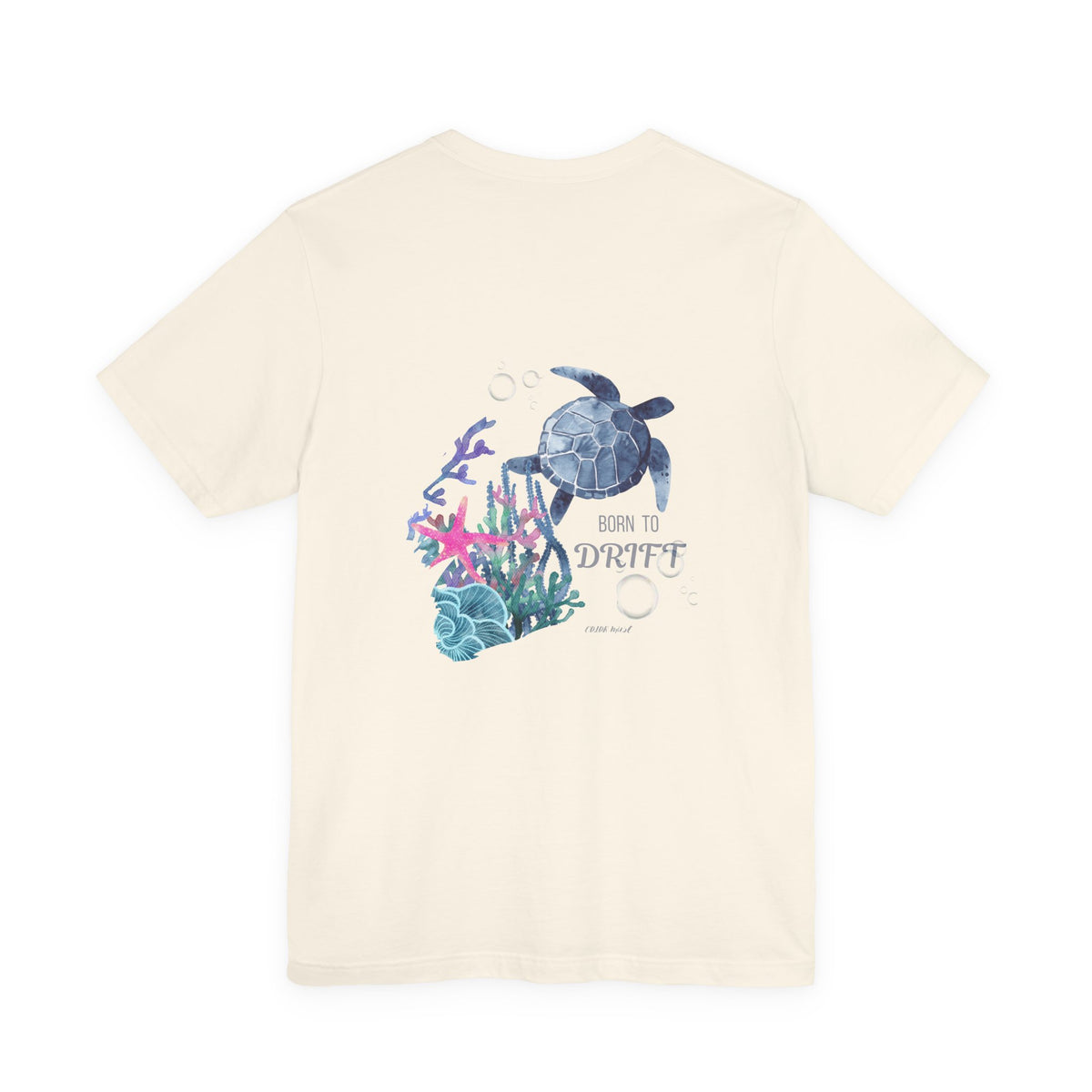 Sea Turtle Graphic Tee – "Born to Drift" Ocean Vibes T‑Shirt