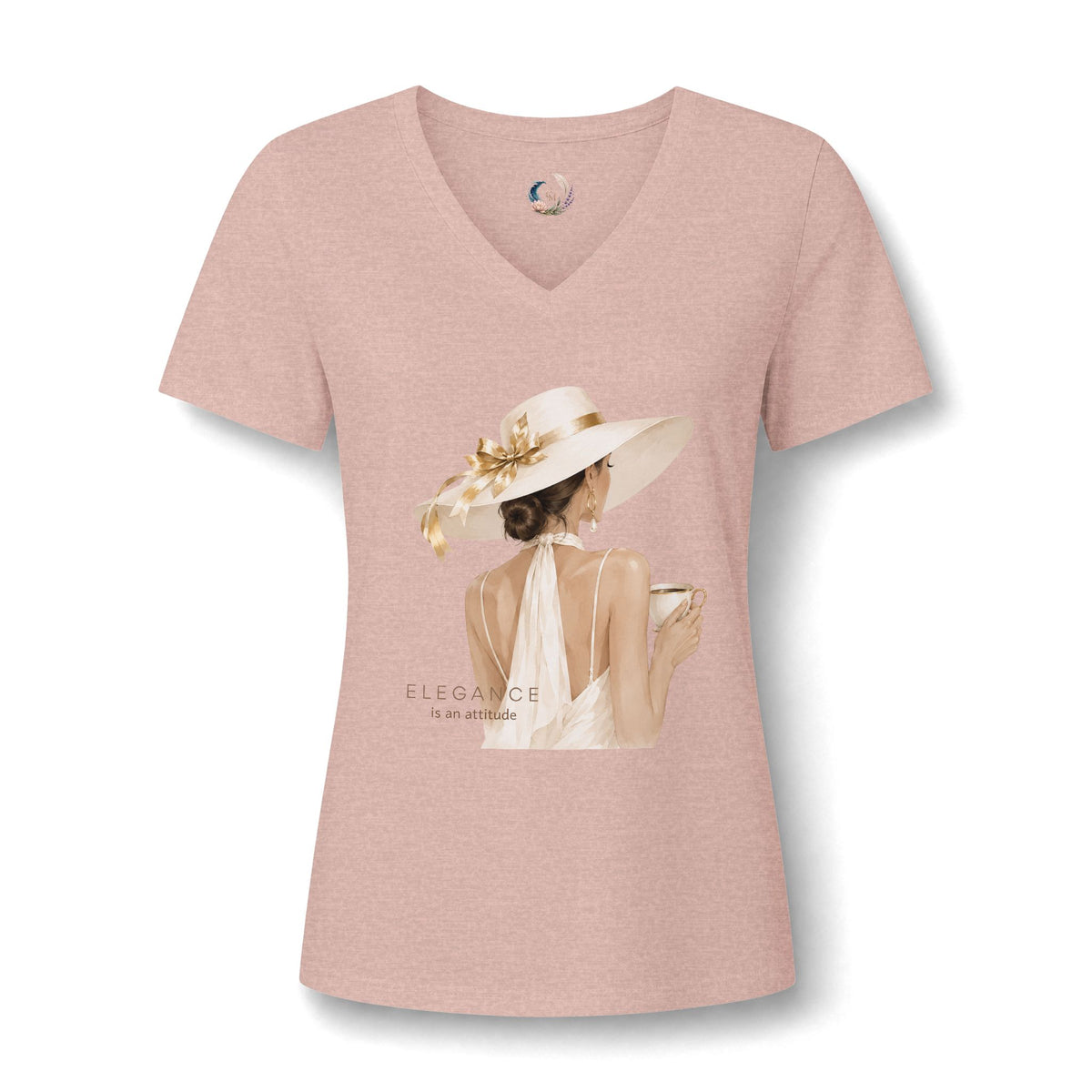 Women's Relaxed Heather CVC V-Neck Tee