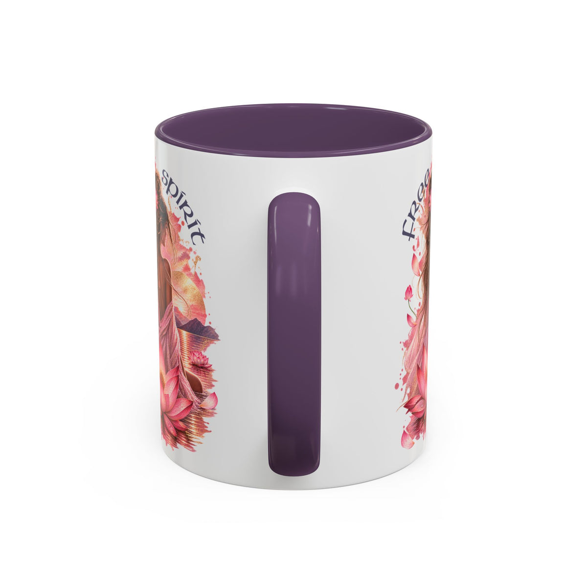 Free Spirit Floral Accent Coffee Mug – Lotus Boho 11/15oz