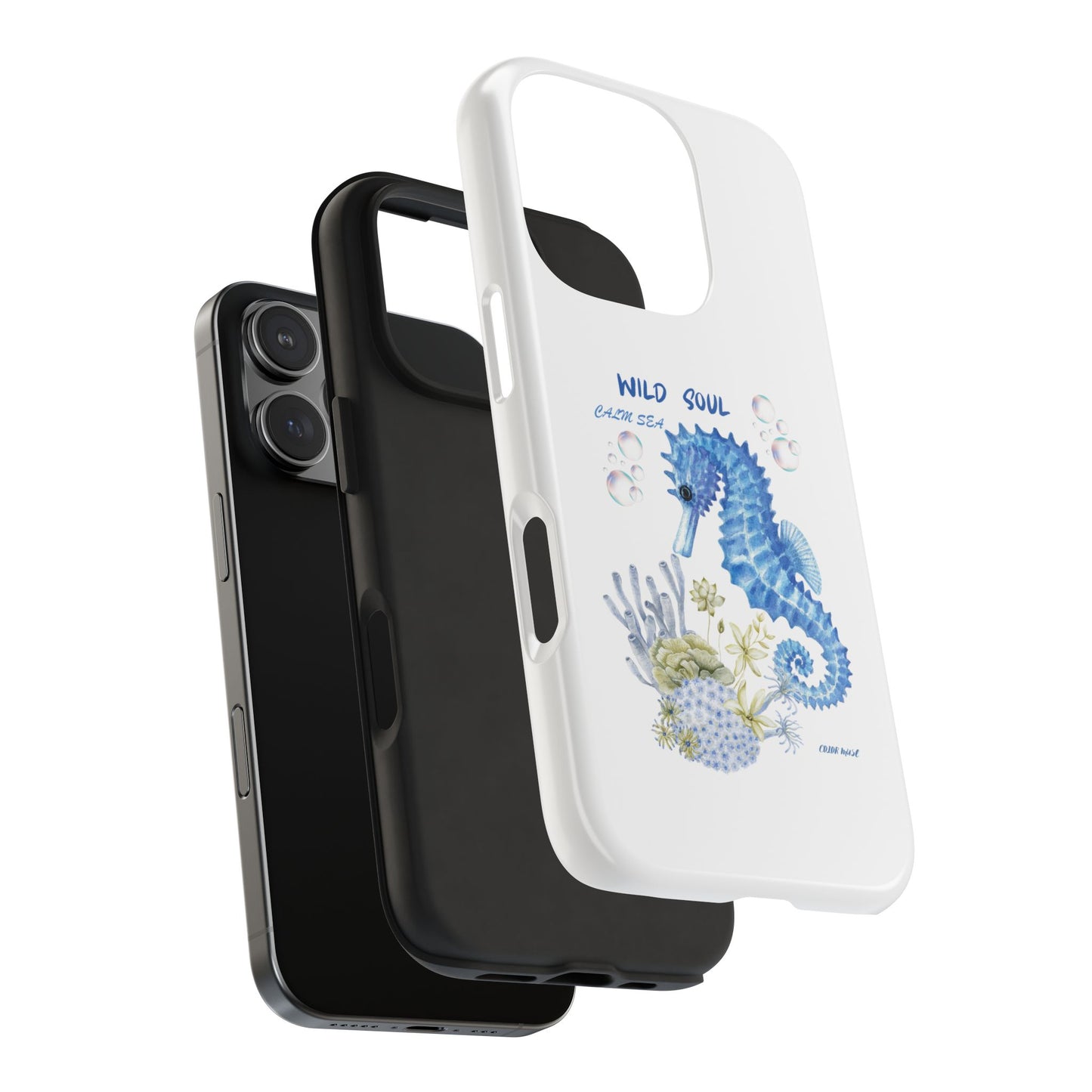 Seahorse 'Wild Soul' Tough Phone Case — Blue Ocean Protective Cover