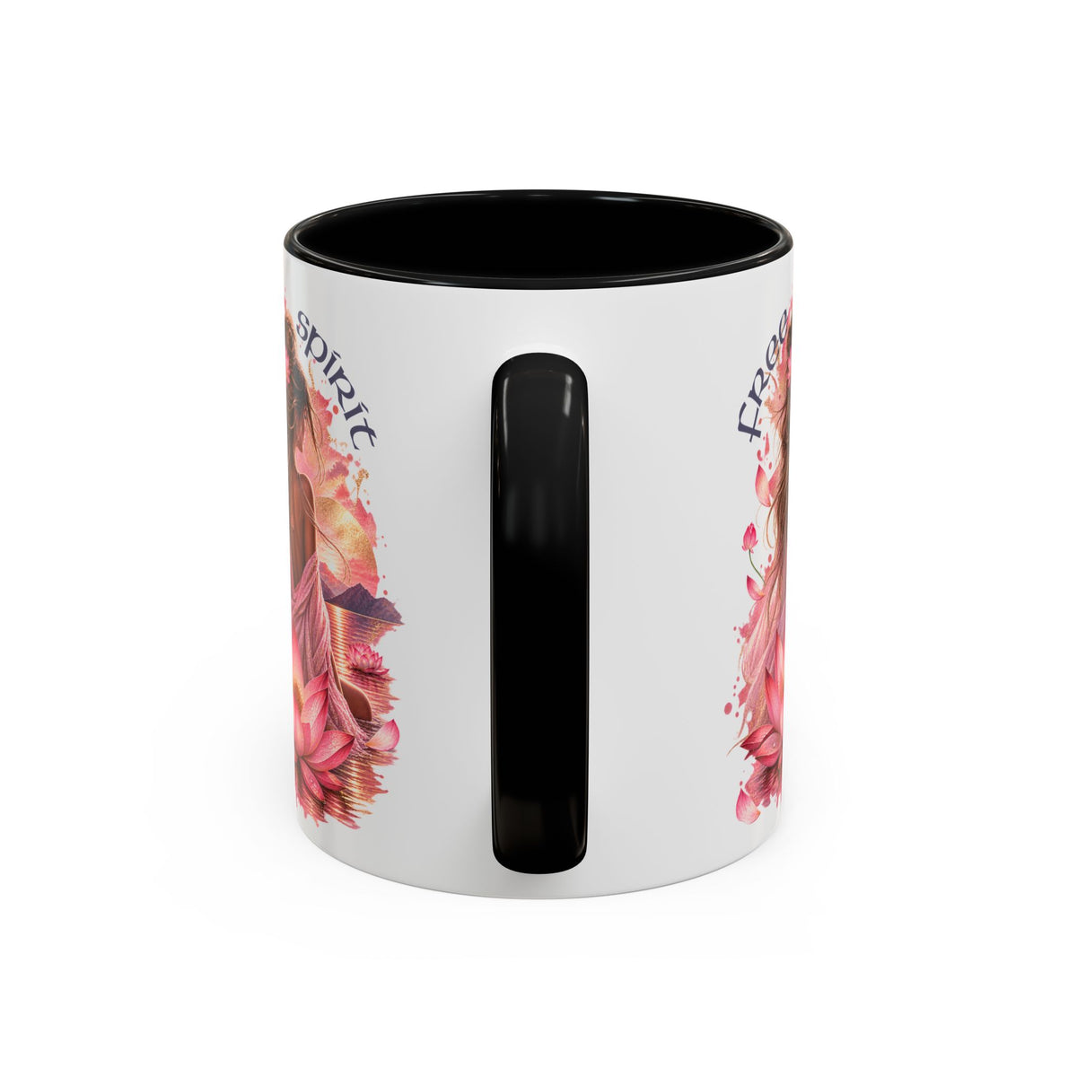 Free Spirit Floral Accent Coffee Mug – Lotus Boho 11/15oz