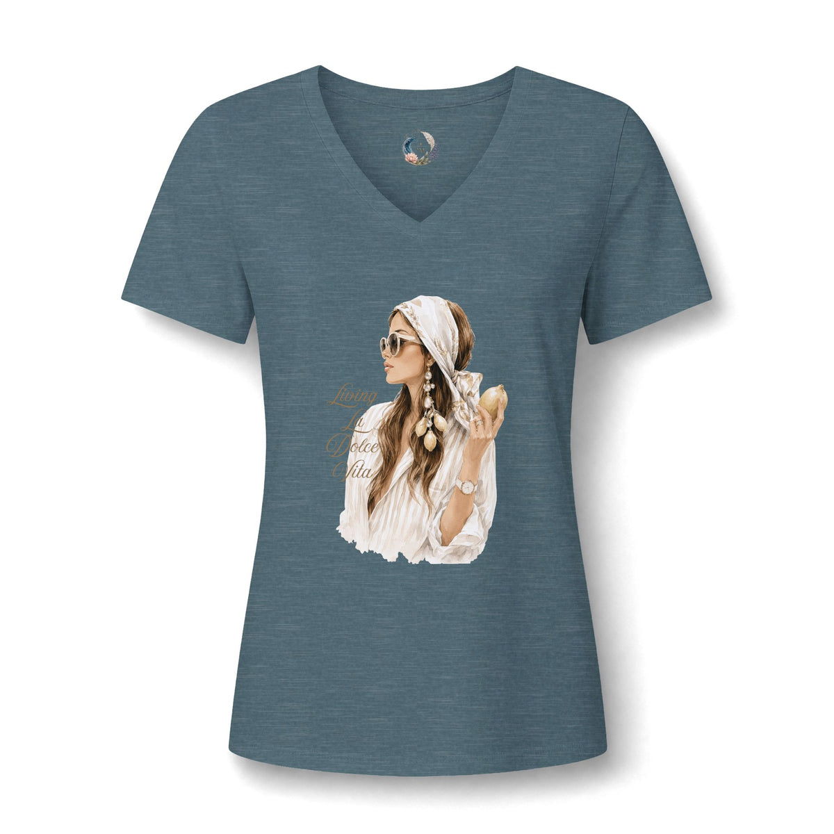 Boho Beach Woman V-Neck Tee