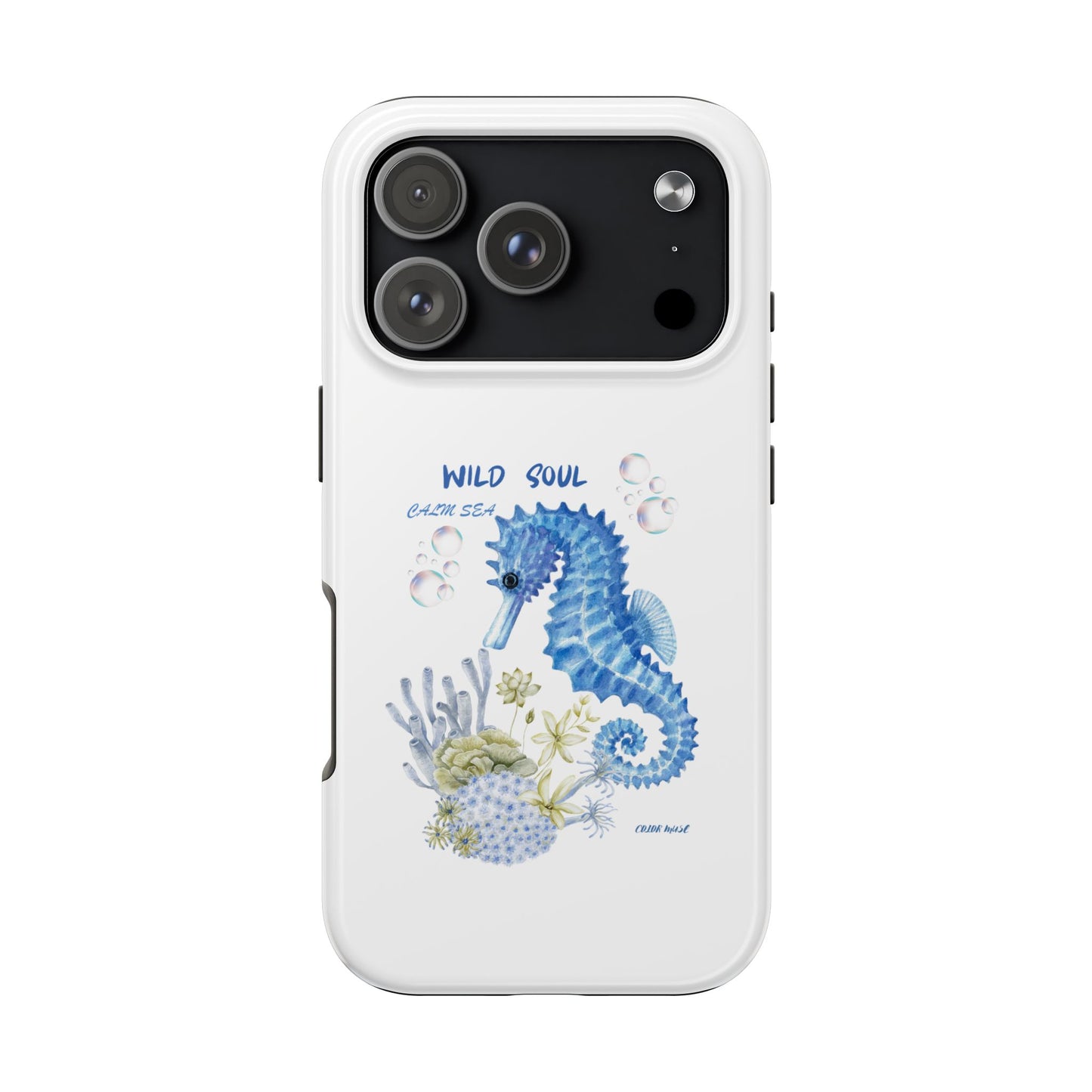 Seahorse 'Wild Soul' Tough Phone Case — Blue Ocean Protective Cover