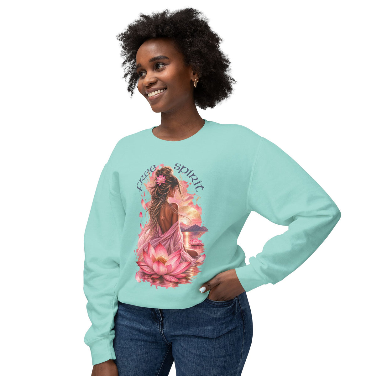 Free spirit - Unisex Lightweight Crewneck Sweatshirt