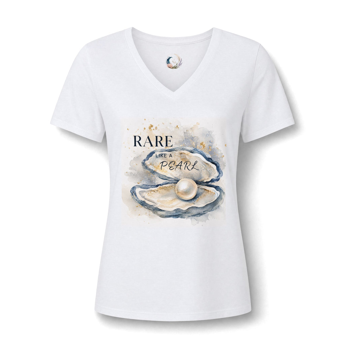 Rare Like a Pearl Women's V-Neck Tee