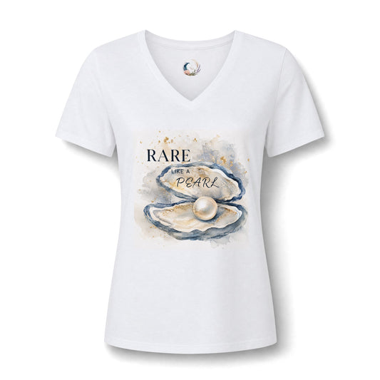 Rare Like a Pearl Women's V-Neck Tee