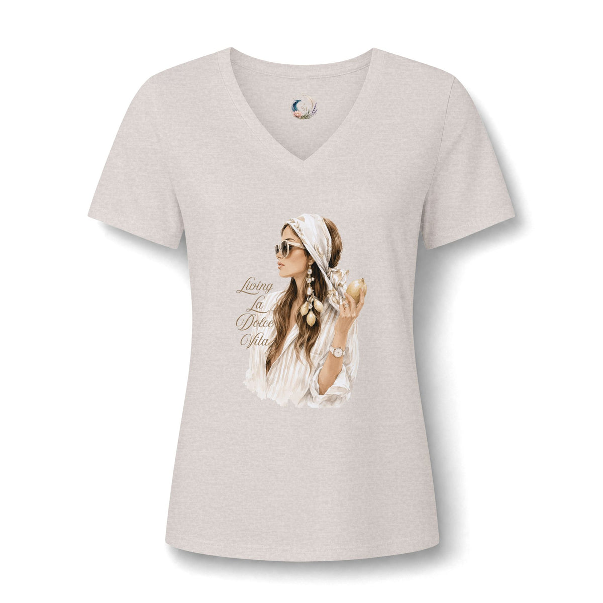 Boho Beach Woman V-Neck Tee