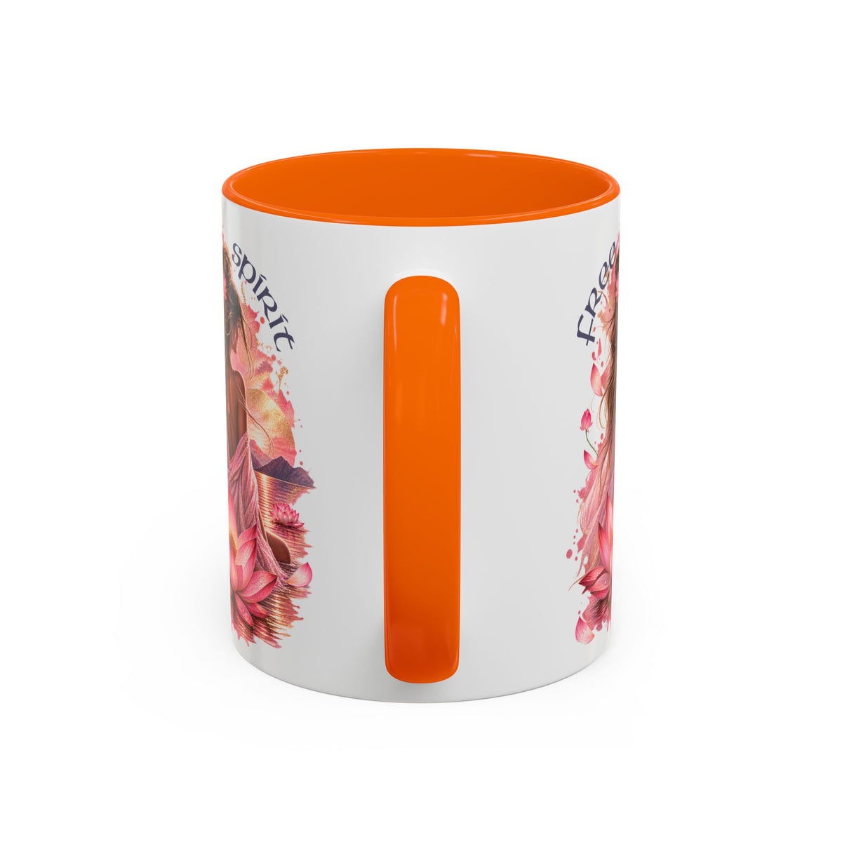Free Spirit Floral Accent Coffee Mug – Lotus Boho 11/15oz