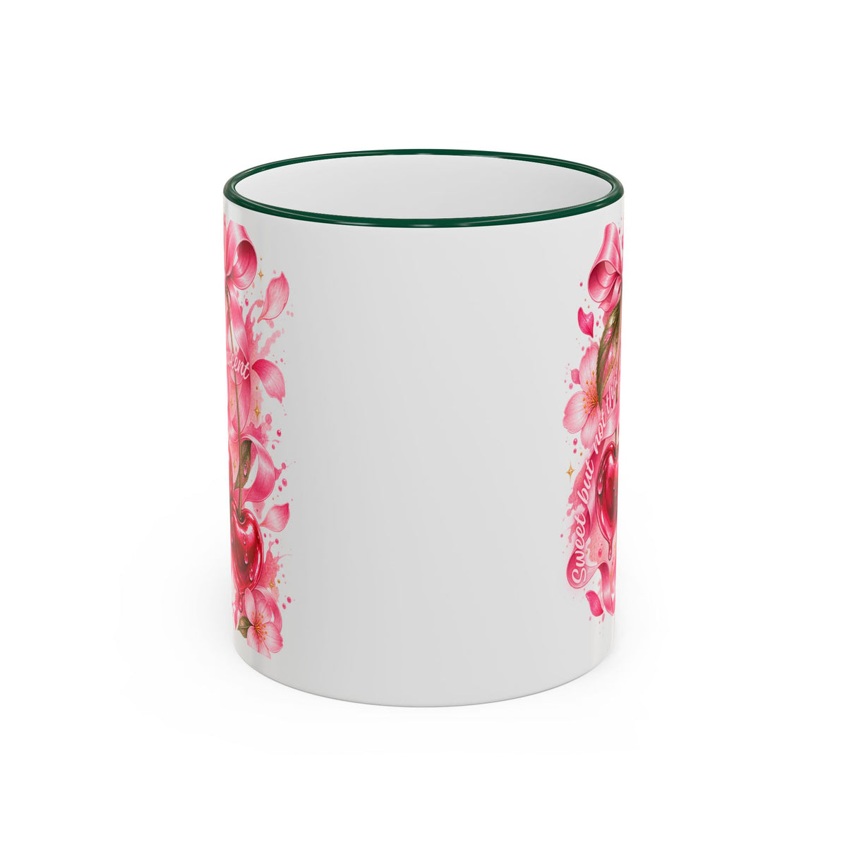 Floral Watercolor Blossom Accent Rim Mug (11oz & 15oz)