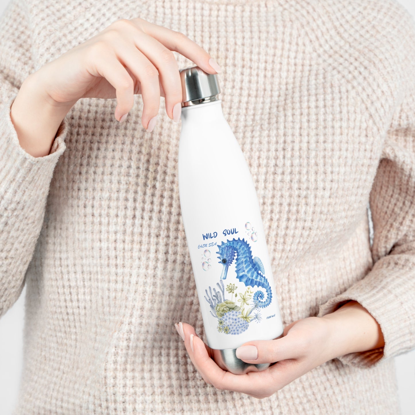 Seahorse 'Wild Soul' 20oz Insulated Bottle – Ocean Beach Water Bottle