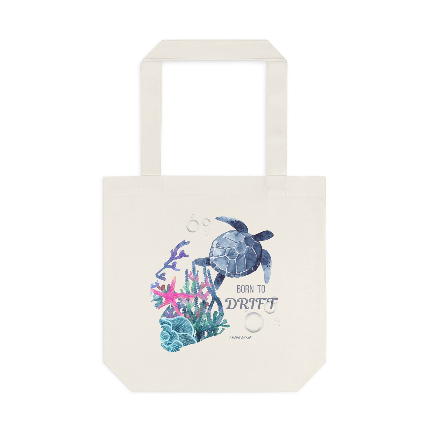 "Born to Drift" Canvas Beach Tote