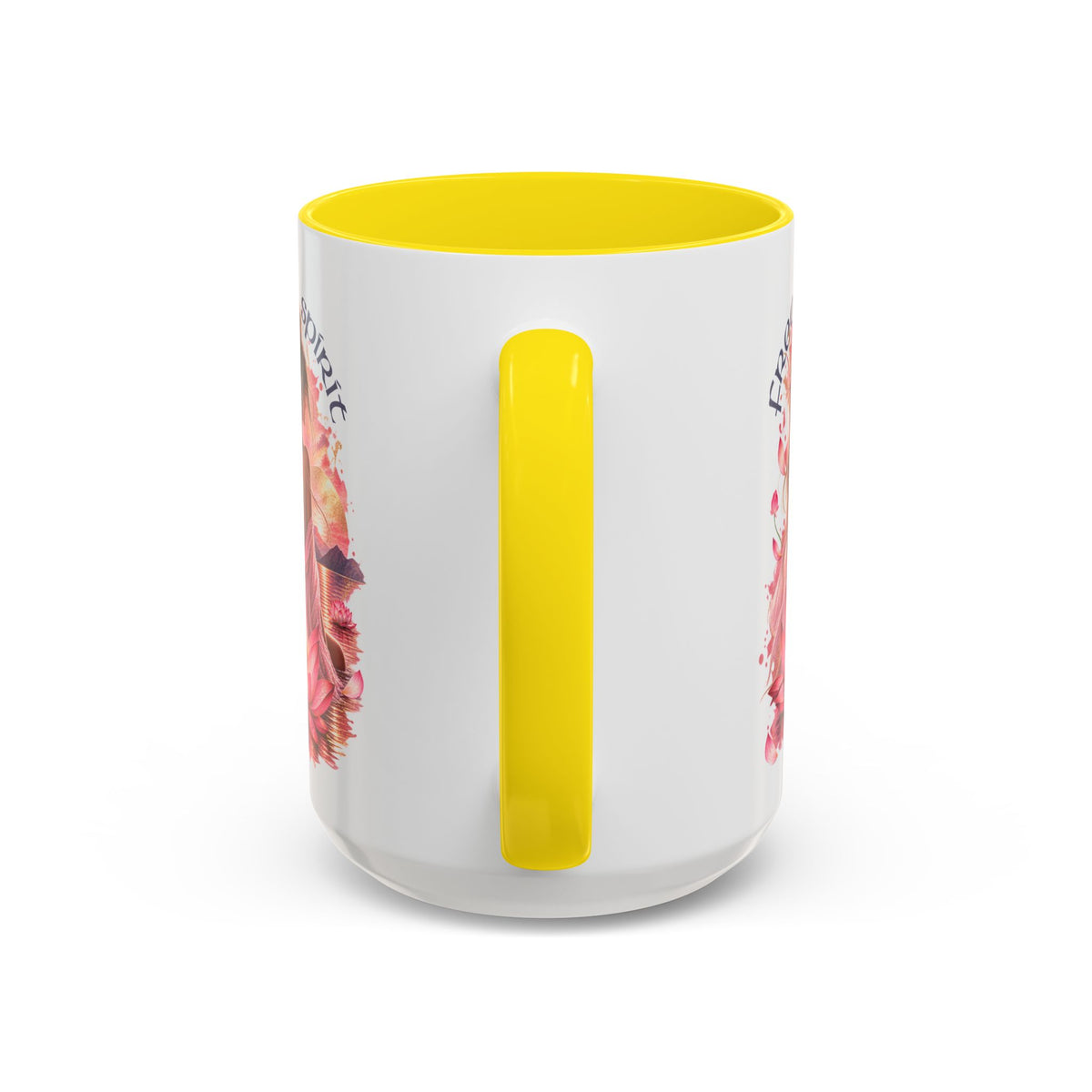 Free Spirit Floral Accent Coffee Mug – Lotus Boho 11/15oz