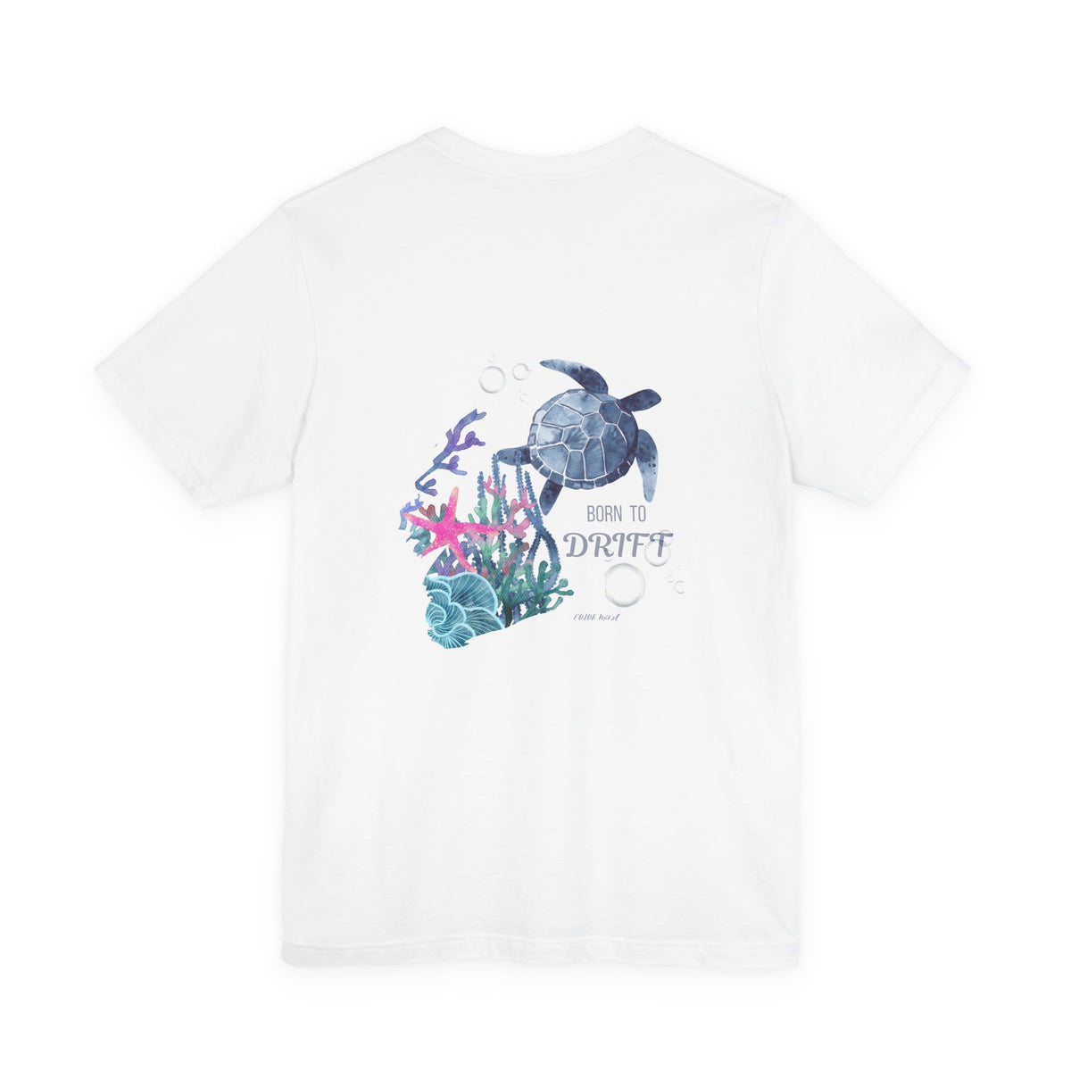 Sea Turtle Graphic Tee – "Born to Drift" Ocean Vibes T‑Shirt