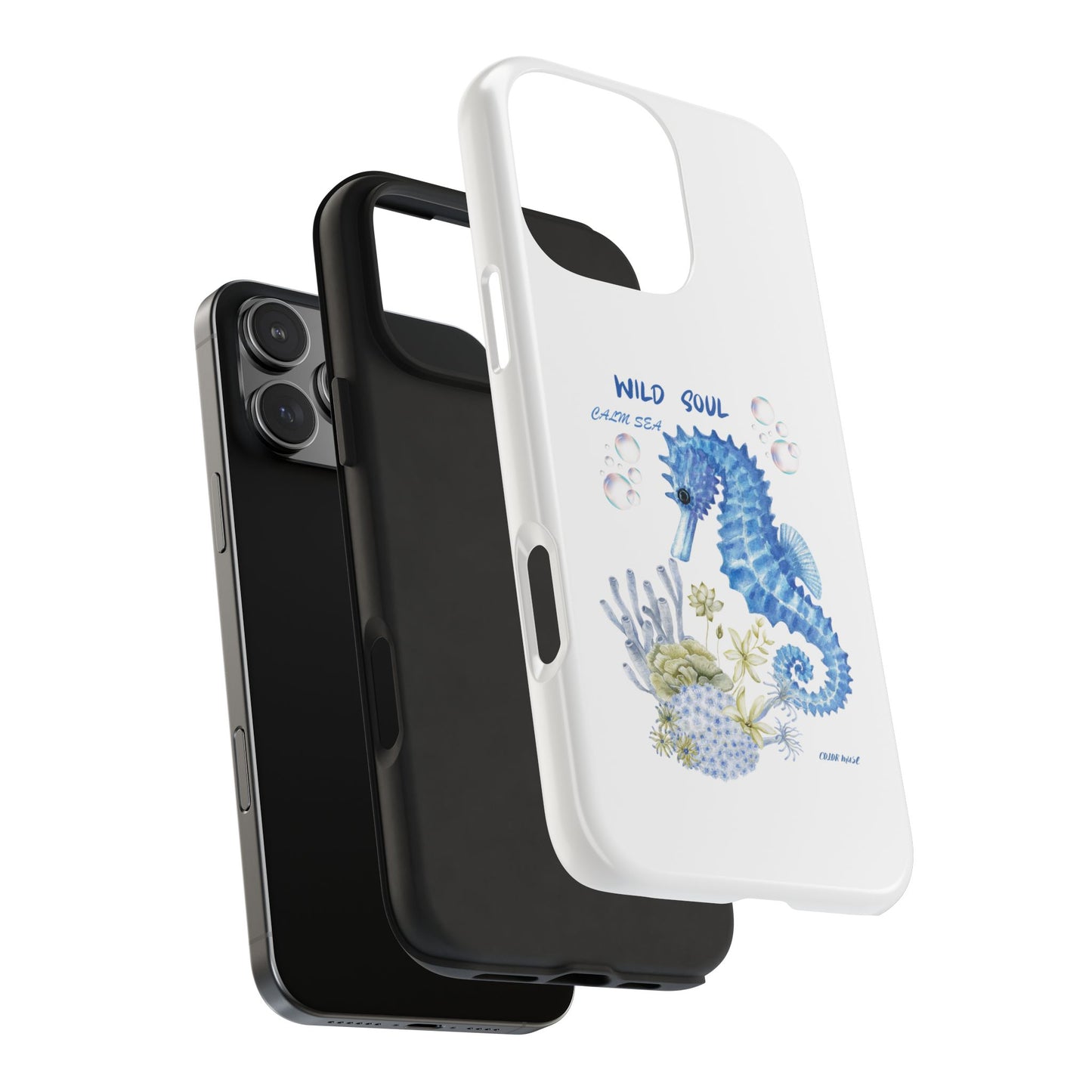Seahorse 'Wild Soul' Tough Phone Case — Blue Ocean Protective Cover