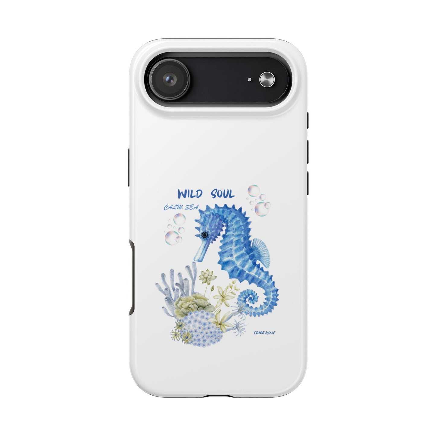 Seahorse 'Wild Soul' Tough Phone Case — Blue Ocean Protective Cover