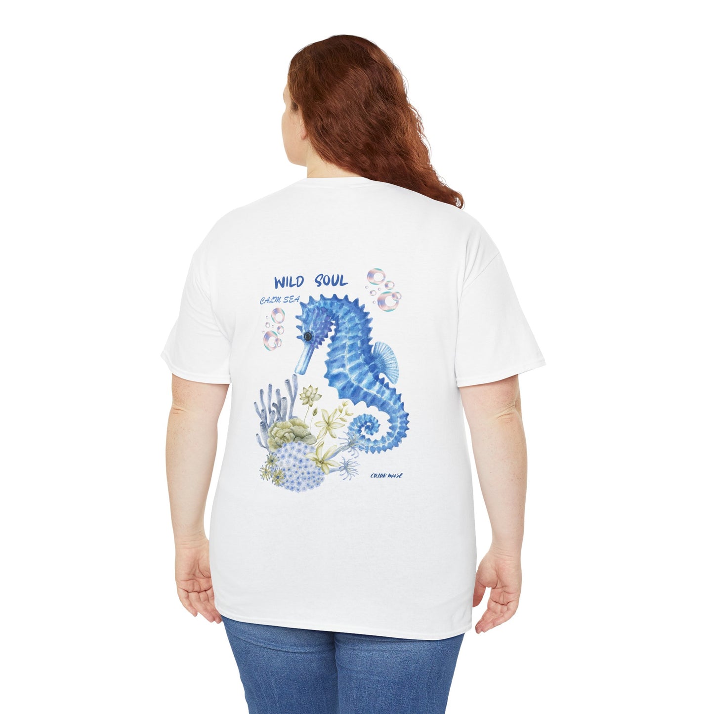 Seahorse Wild Soul T-Shirt — Blue Ocean Graphic Tee