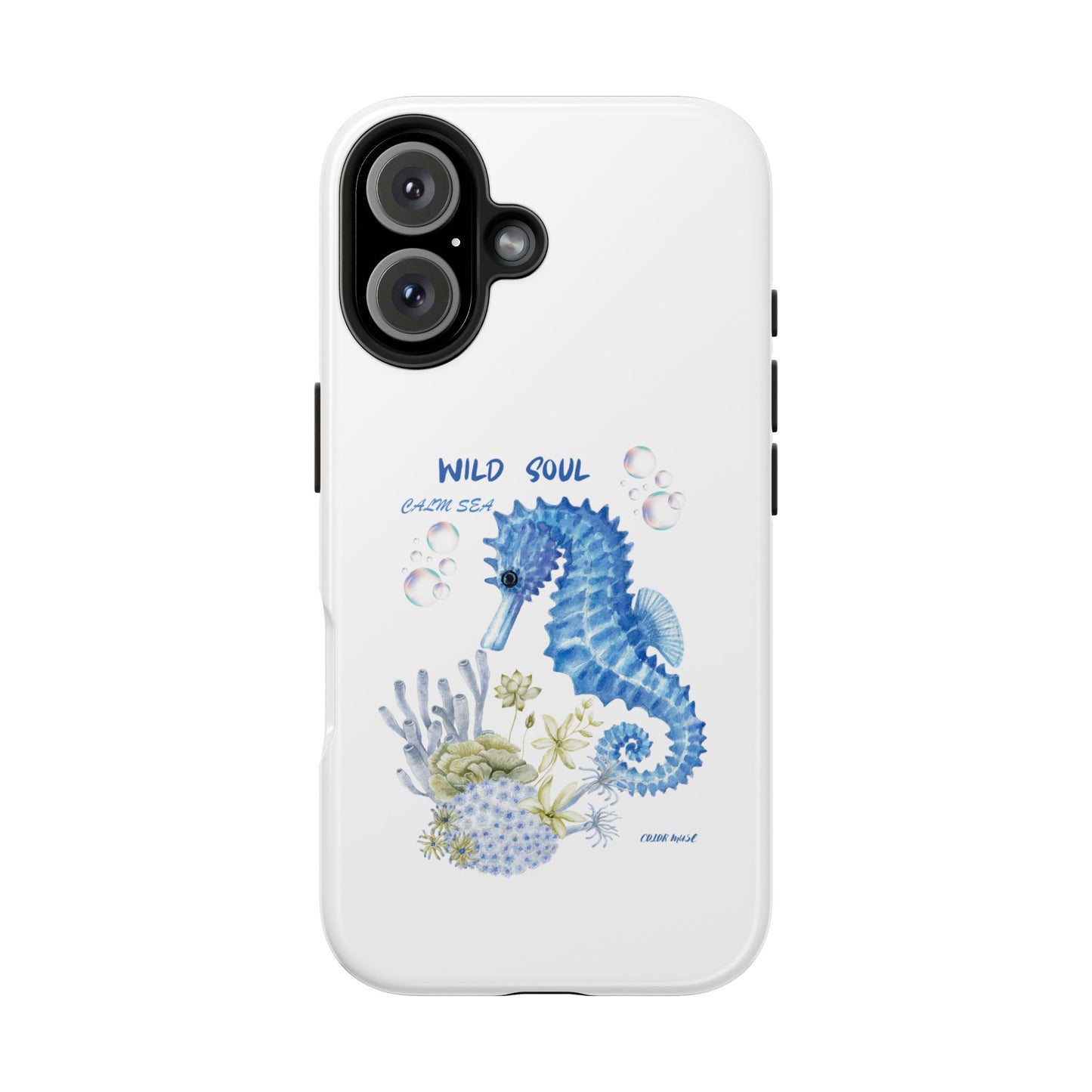 Seahorse 'Wild Soul' Tough Phone Case — Blue Ocean Protective Cover