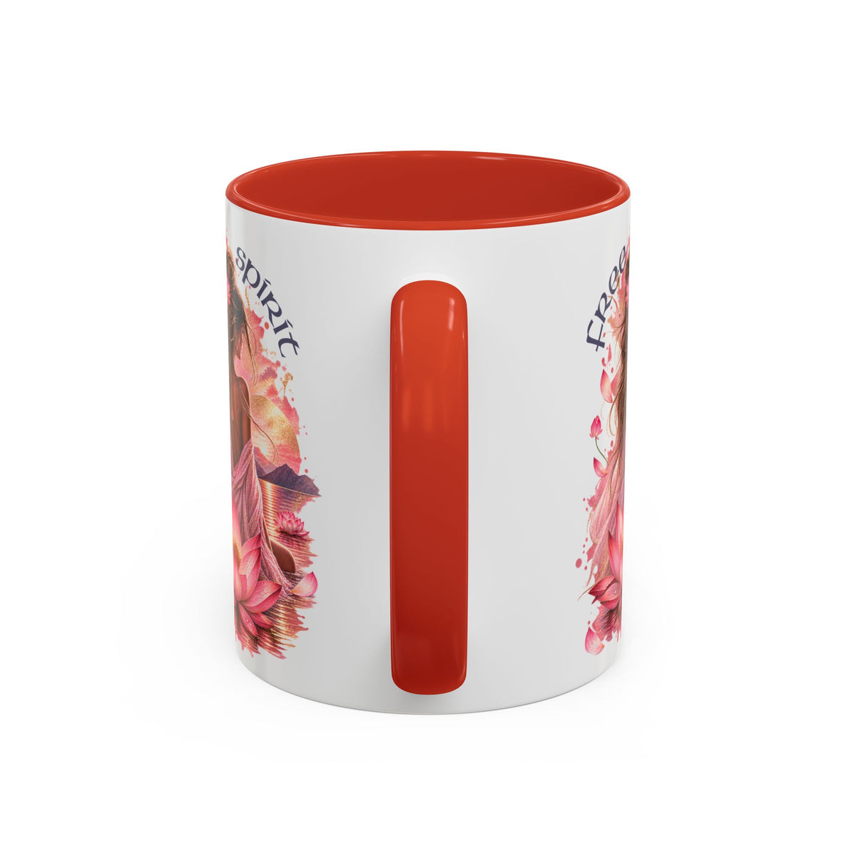 Free Spirit Floral Accent Coffee Mug – Lotus Boho 11/15oz