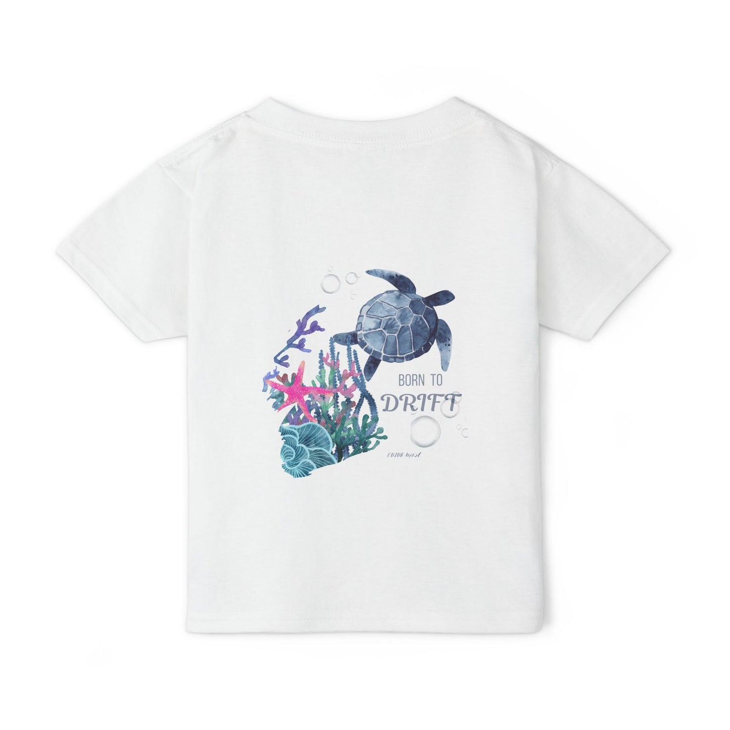 Toddler T-Shirt — "Born to Drift" Sea Turtle Graphic