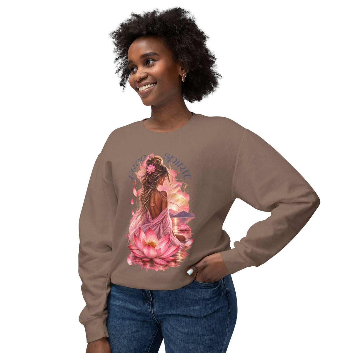 Free spirit - Unisex Lightweight Crewneck Sweatshirt