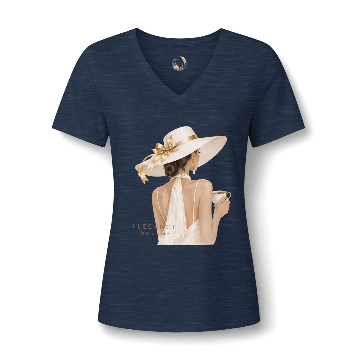 Women's Relaxed Heather CVC V-Neck Tee