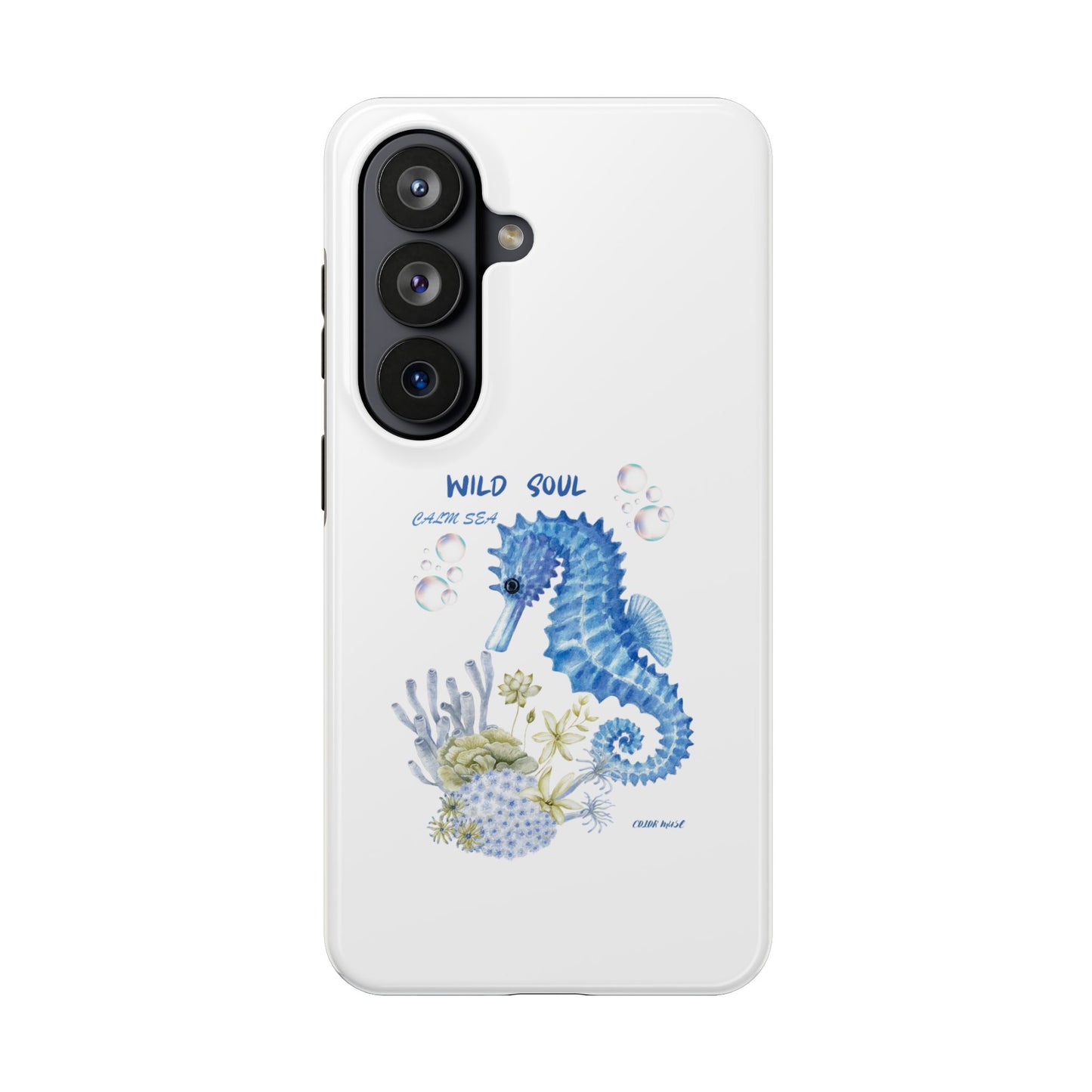 Seahorse 'Wild Soul' Tough Phone Case — Blue Ocean Protective Cover