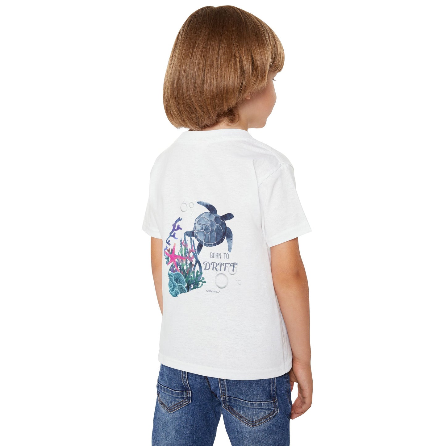Toddler T-Shirt — "Born to Drift" Sea Turtle Graphic