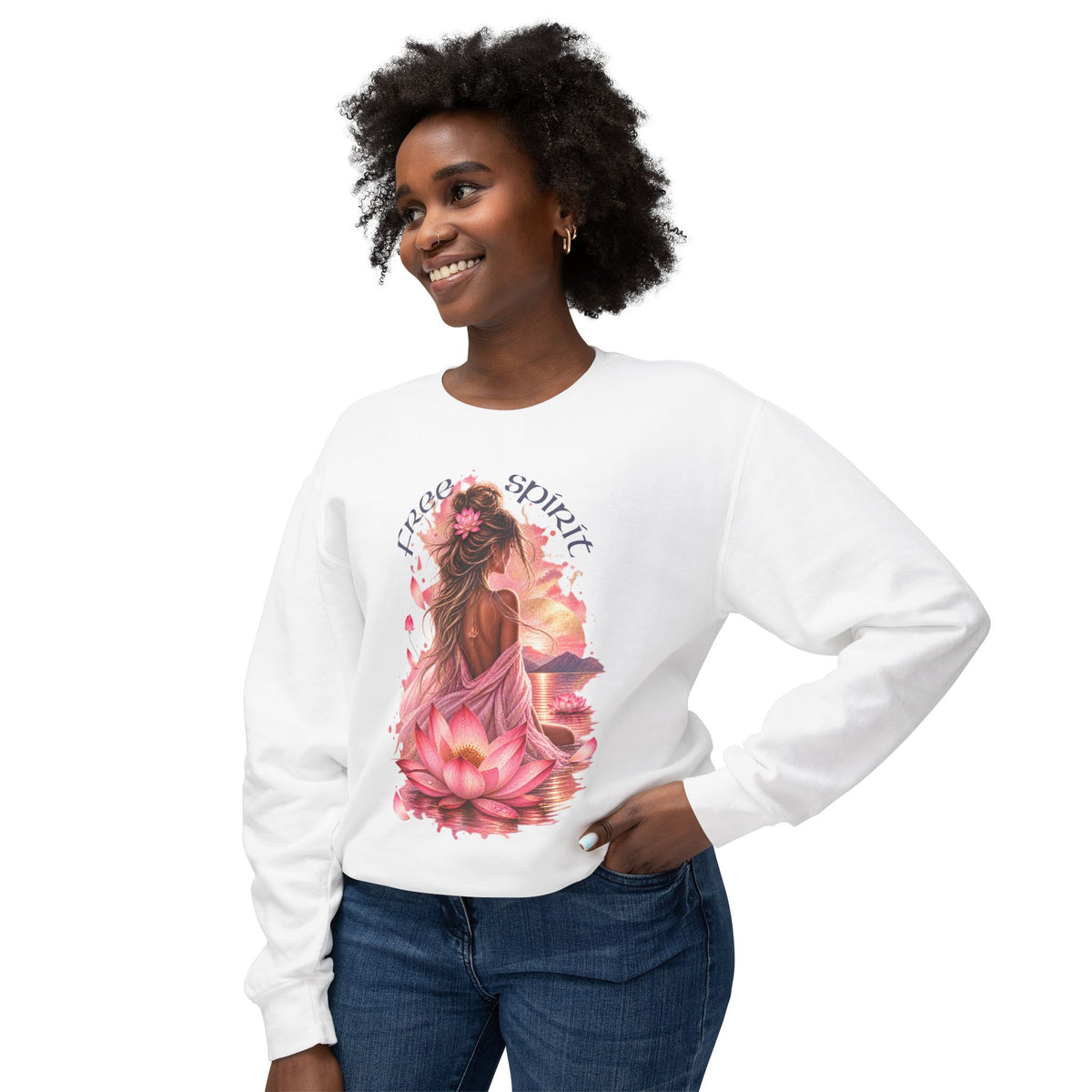 Free spirit - Unisex Lightweight Crewneck Sweatshirt