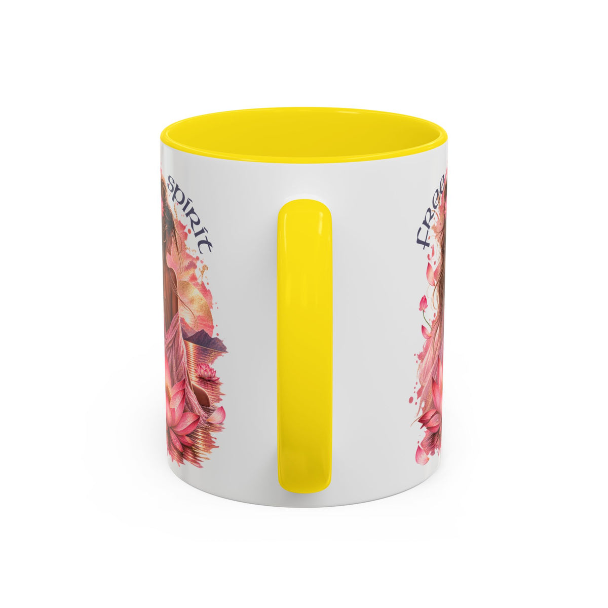 Free Spirit Floral Accent Coffee Mug – Lotus Boho 11/15oz